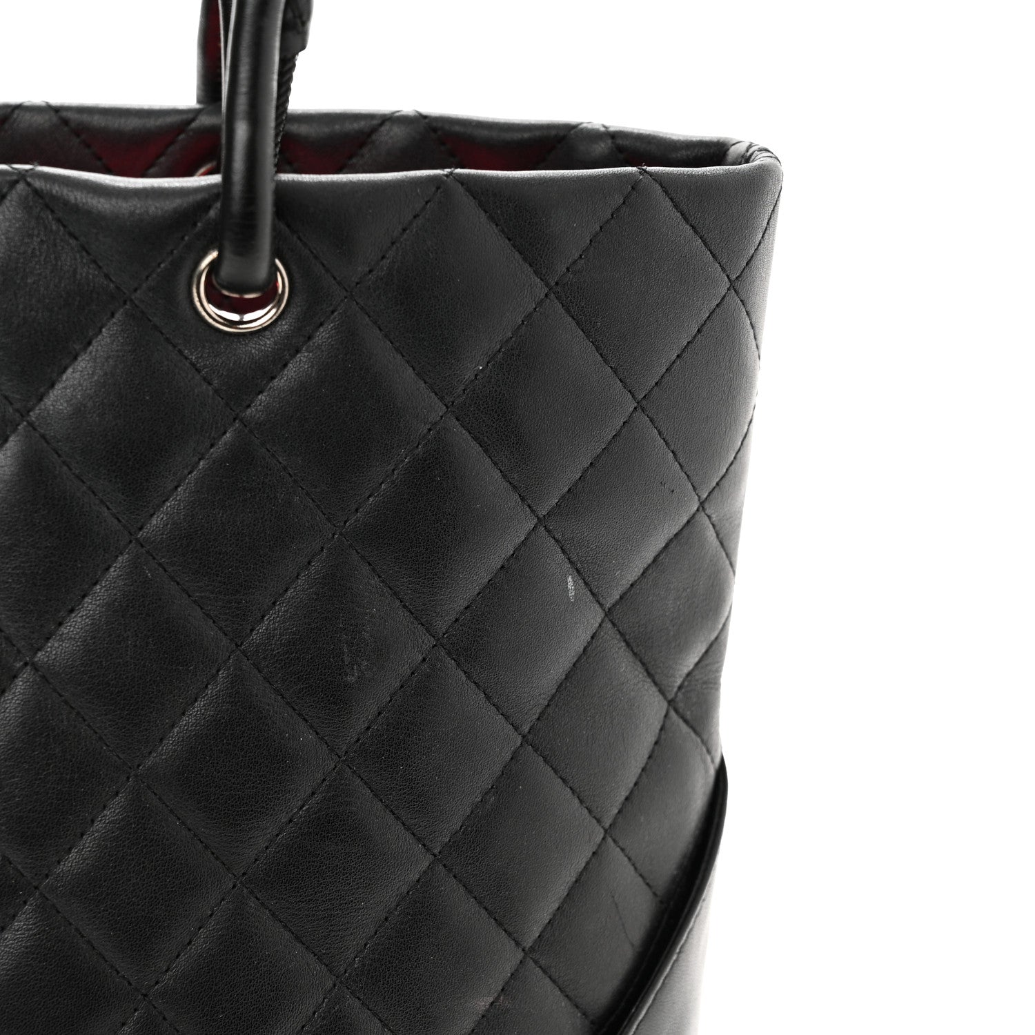Chanel Calfskin Quilted Medium Cambon Tote Black White 13 of 15