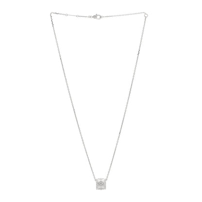Van Cleef & Arpels 18K White Gold Diamond Small Perlee Clovers Pendant Necklace 3 of 4