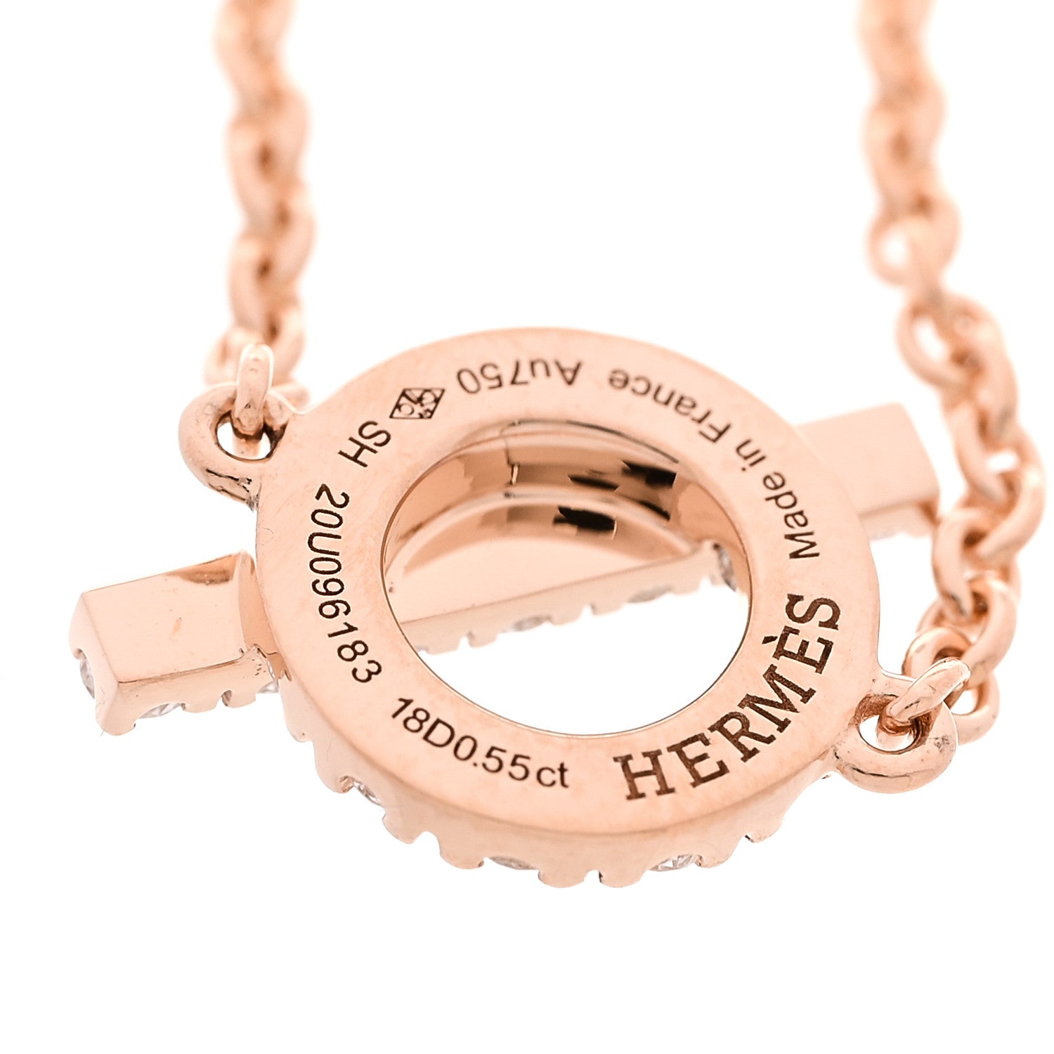 Hermes 18K Rose Gold Diamond Finesse Bracelet SH 4 of 5