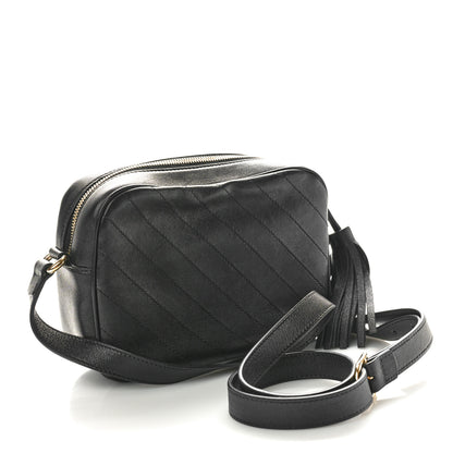 Gucci Sakai Be Green Calfskin Diagonal Stitched Small Blondie Shoulder Bag Black 3 of 10