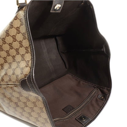 Gucci Crystal Monogram Large Joy Tote Beige Ebony Testa di Moro 5 of 7