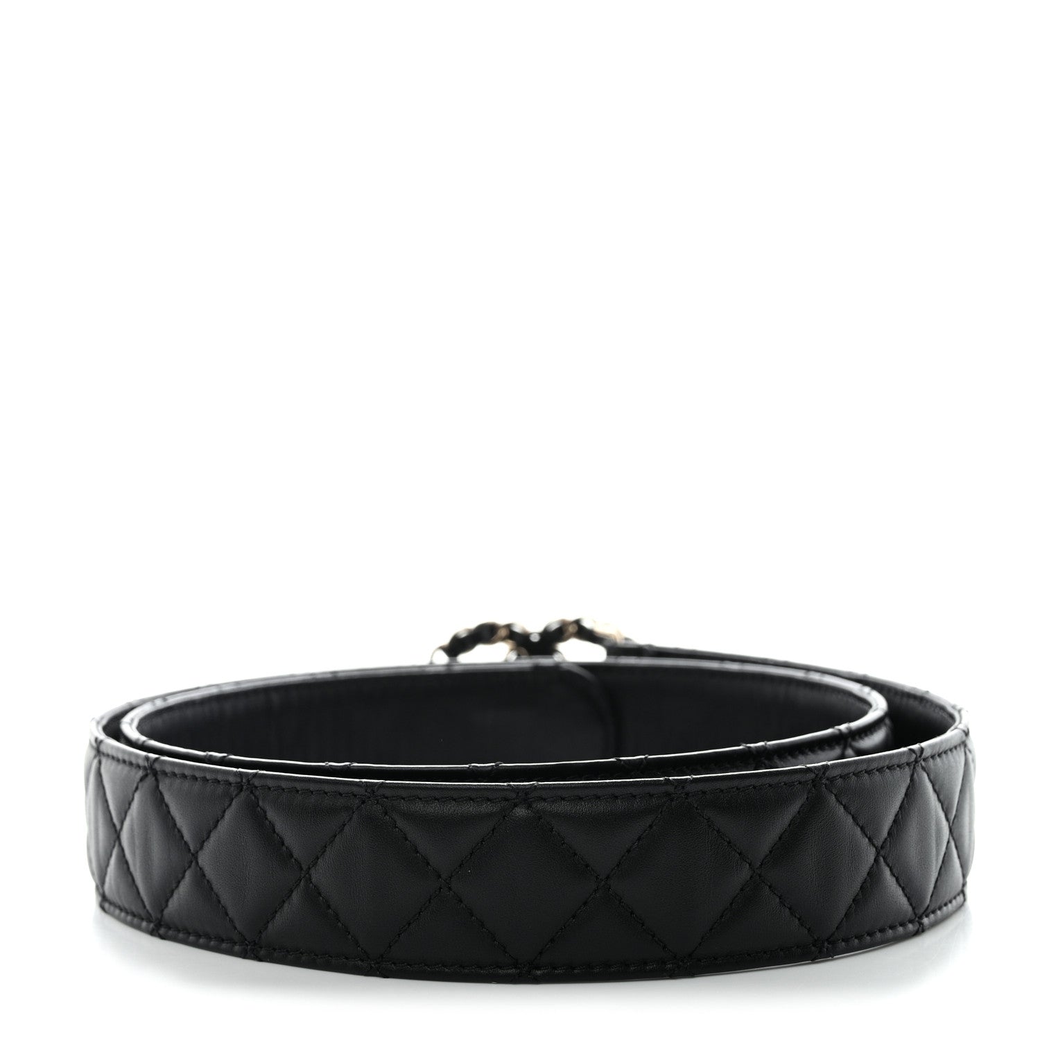 Chanel Lambskin Quilted CC Chain Belt 90 36 Black 2 of 7
