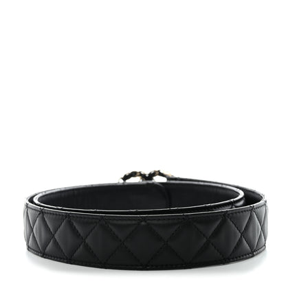 Chanel Lambskin Quilted CC Chain Belt 90 36 Black 2 of 7
