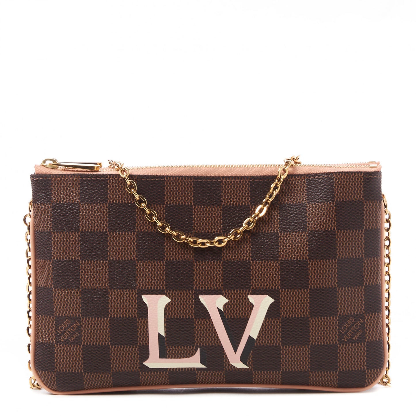 Damier Ebene Double Zip Pochette