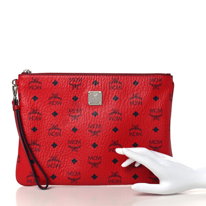 MCM Visetos Stark Wristlet Pouch Red 2 of 8