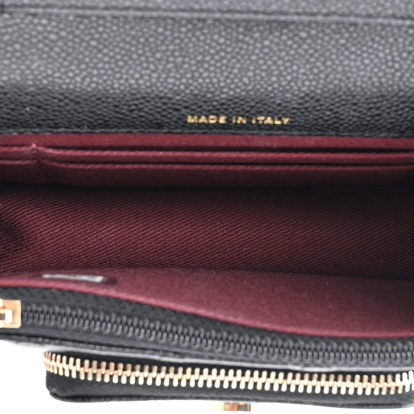 Caviar Quilted Business Affinity Clutch With Chain Black