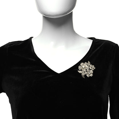 Chanel Crystal Camellia Brooch Silver 2 of 4