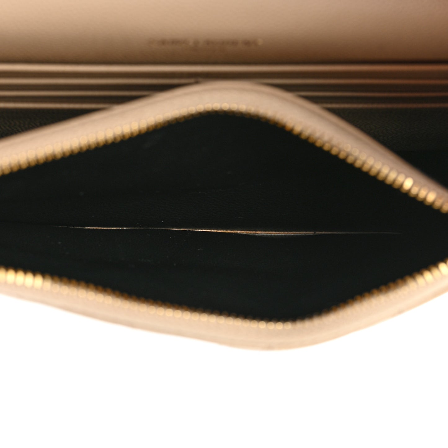 Grain De Poudre Matelasse Chevron Monogram Envelope Chain Wallet Nude Powder