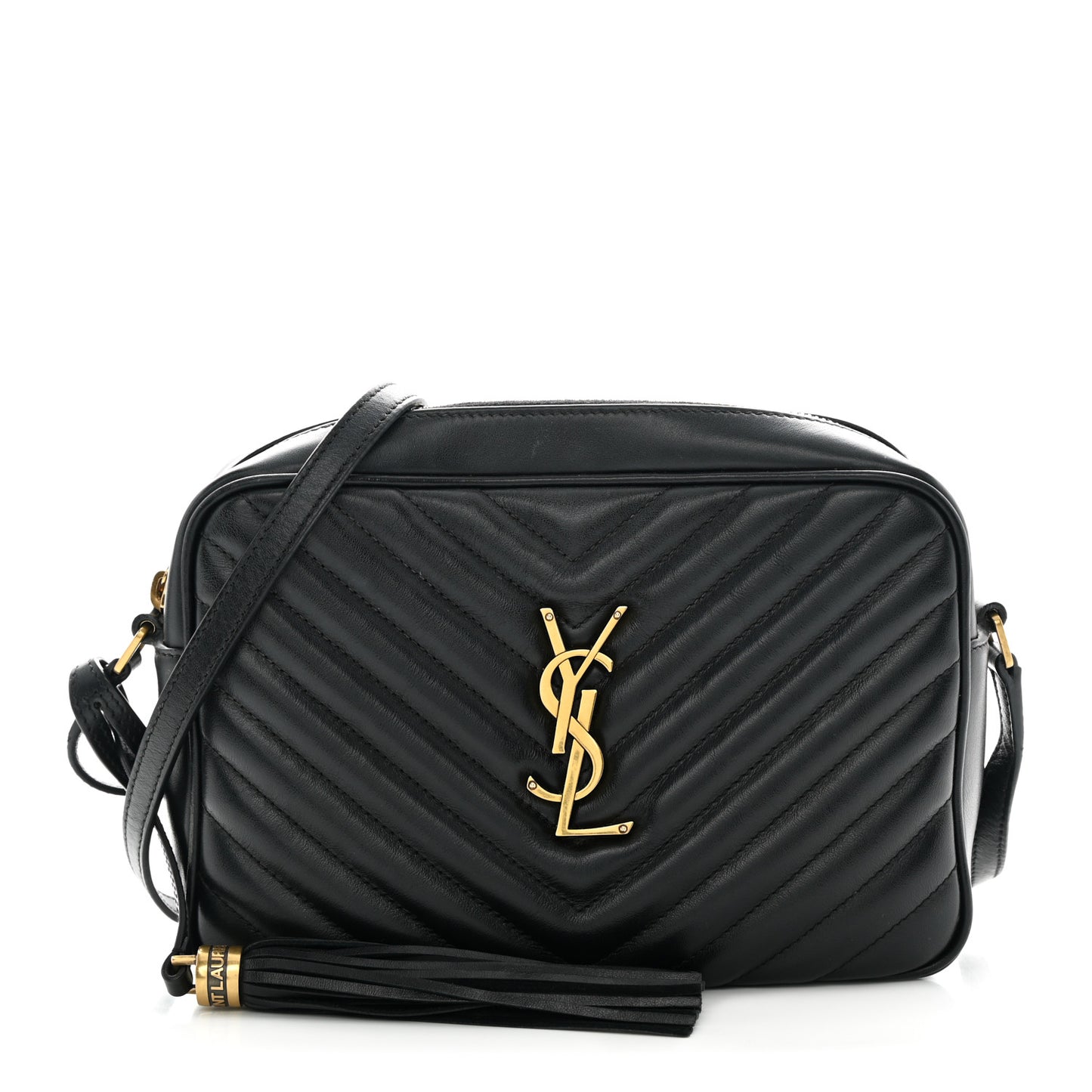 Calfskin Matelasse Monogram Lou Camera Bag Black