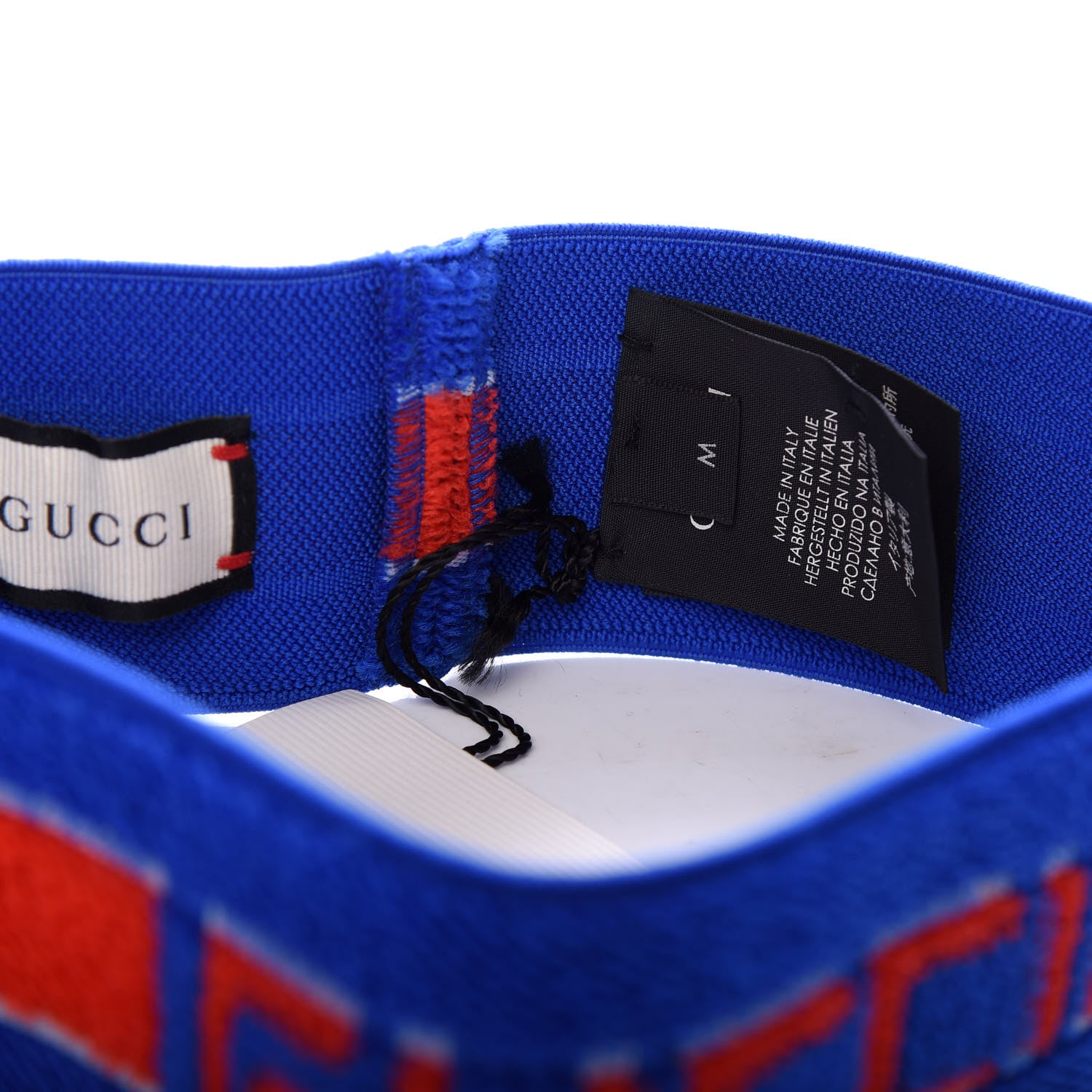Gucci Cotton Logo Headband Blue Orange 3 of 3