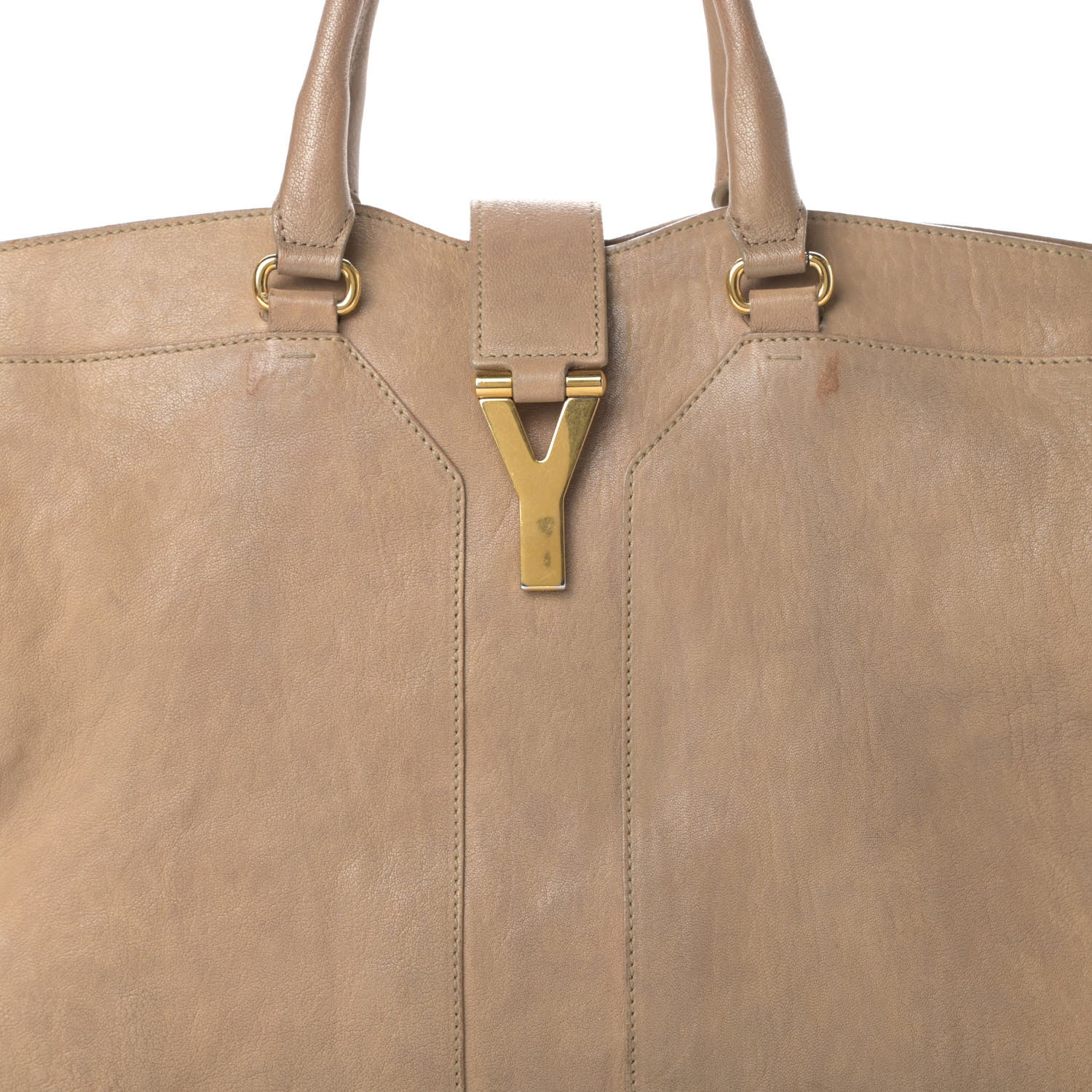 Saint Laurent Sheepskin Large Cabas ChYc Beige 8 of 24