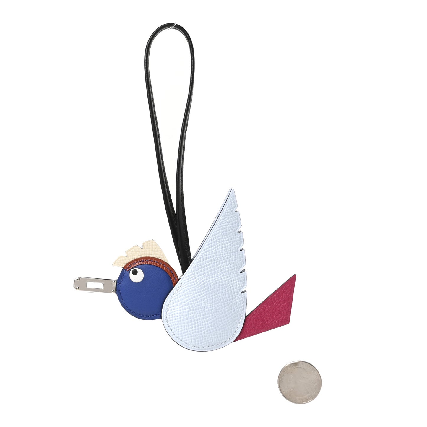 Epsom Swift Chevre Mysore Birdy Bag Charm Bleu Brume Rose Mexico Bleu Royal Cuivre Nata Black