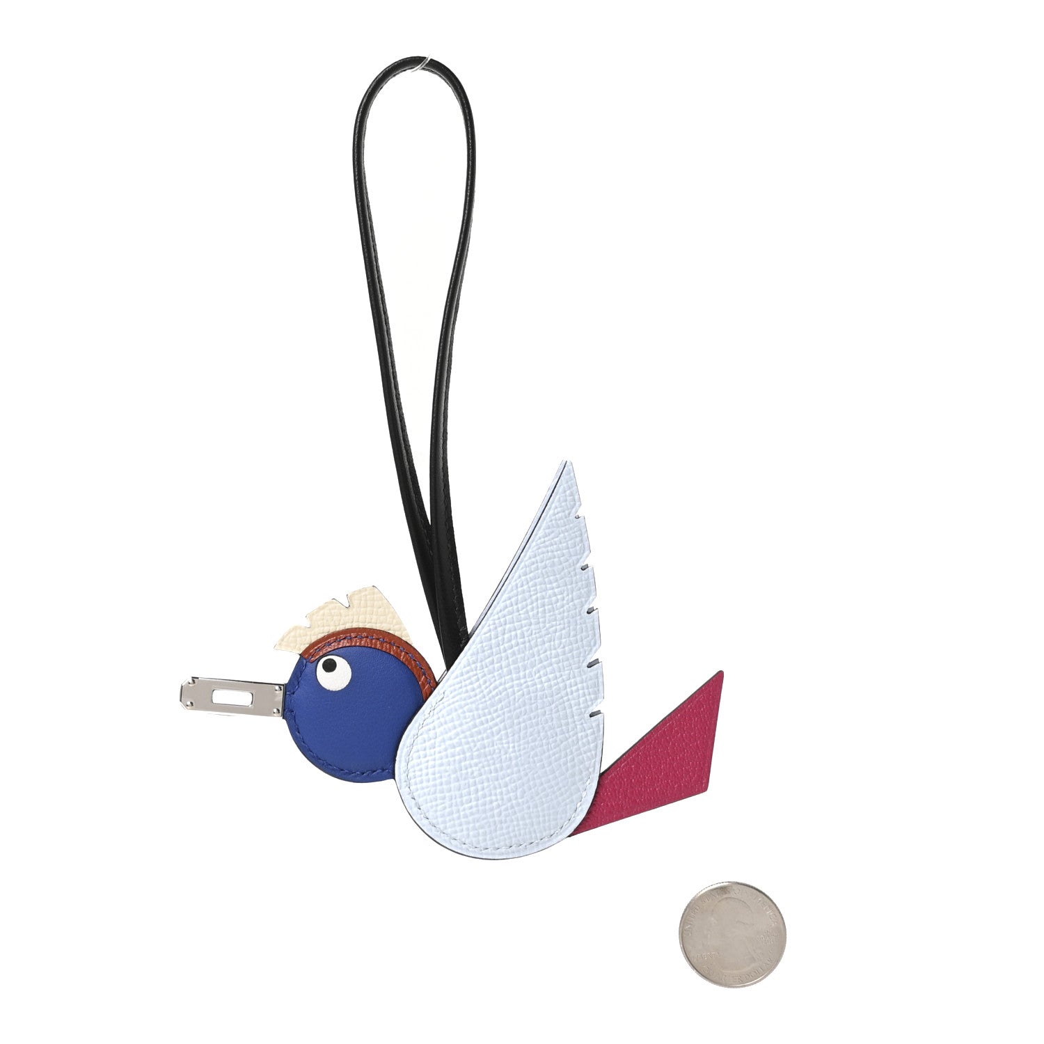 Hermes Epsom Swift Chevre Mysore Birdy Bag Charm Bleu Brume Rose Mexico Bleu Royal Cuivre Nata Black 2 of 5