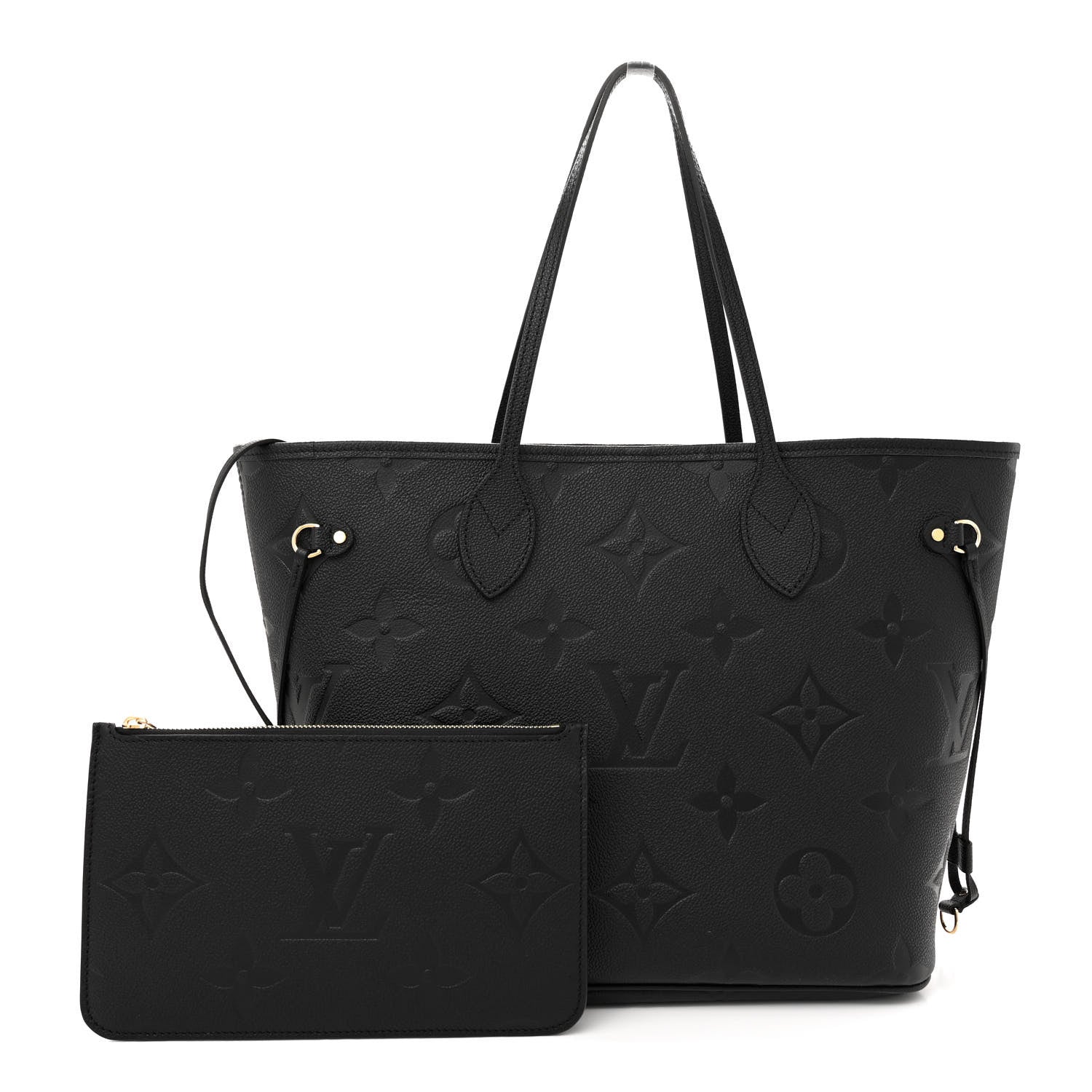 Louis Vuitton Empreinte Monogram Giant Neverfull MM Black 3 of 10