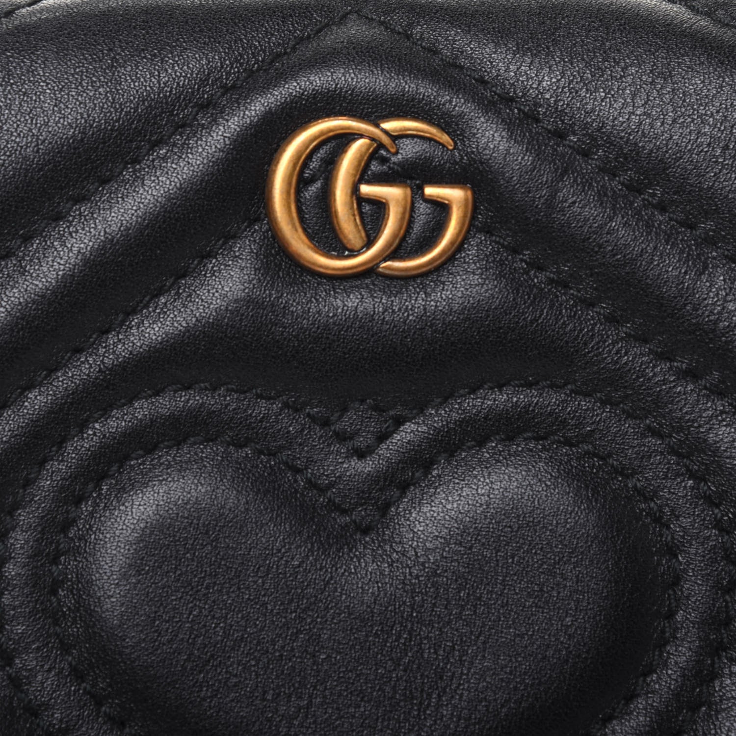 Gucci Calfskin Matelasse GG Marmont Cosmetic Case Black 13 of 14