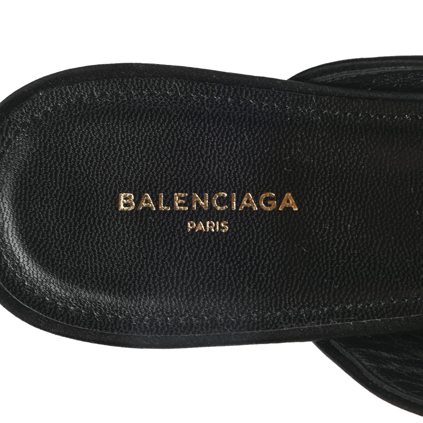 Satin Pointed Toe Knife Mules 40 Black
