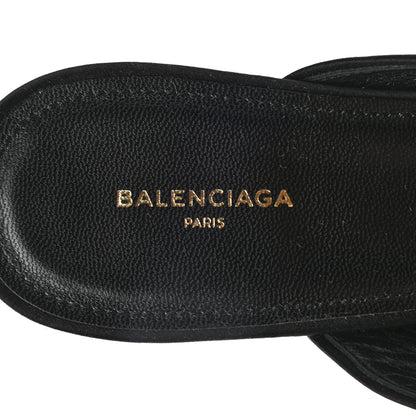 Balenciaga Satin Pointed Toe Knife Mules 40 Black 7 of 9