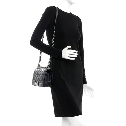 Chanel Calfskin Double Stitch Medium Boy Flap Black 2 of 15