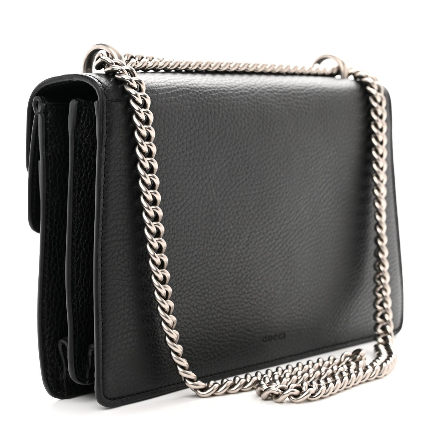 Pebbled Calfskin Small Dionysus Shoulder Bag Black