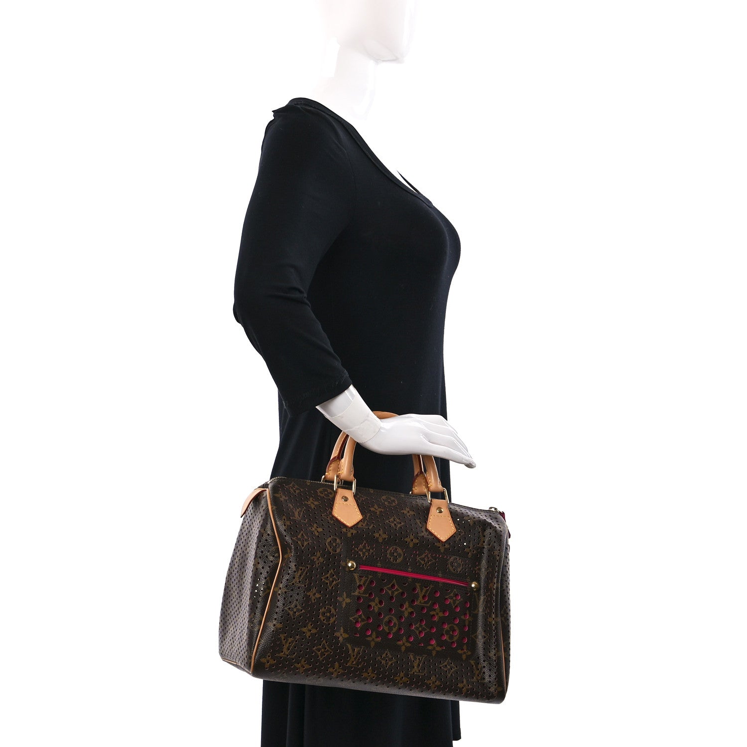Louis Vuitton Monogram Perforated Speedy 30 Fuchsia 2 of 8