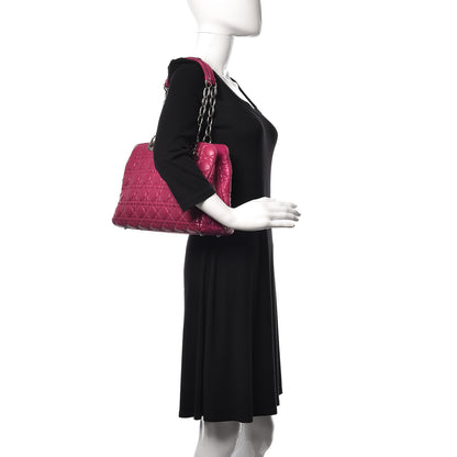Christian Dior Lambskin Cannage Small Dior Soft Zipped Shopping Tote Pink 2 of 18