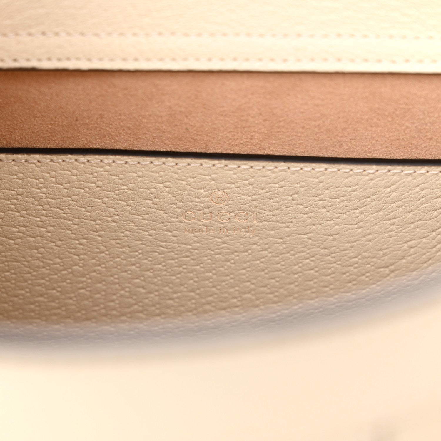 Gucci Textured Dollar Calfskin Web Small Diana Tote Bag Mystic White 6 of 14