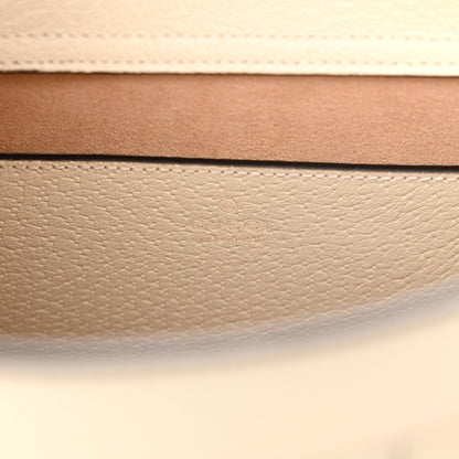 Gucci Textured Dollar Calfskin Web Small Diana Tote Bag Mystic White 6 of 14