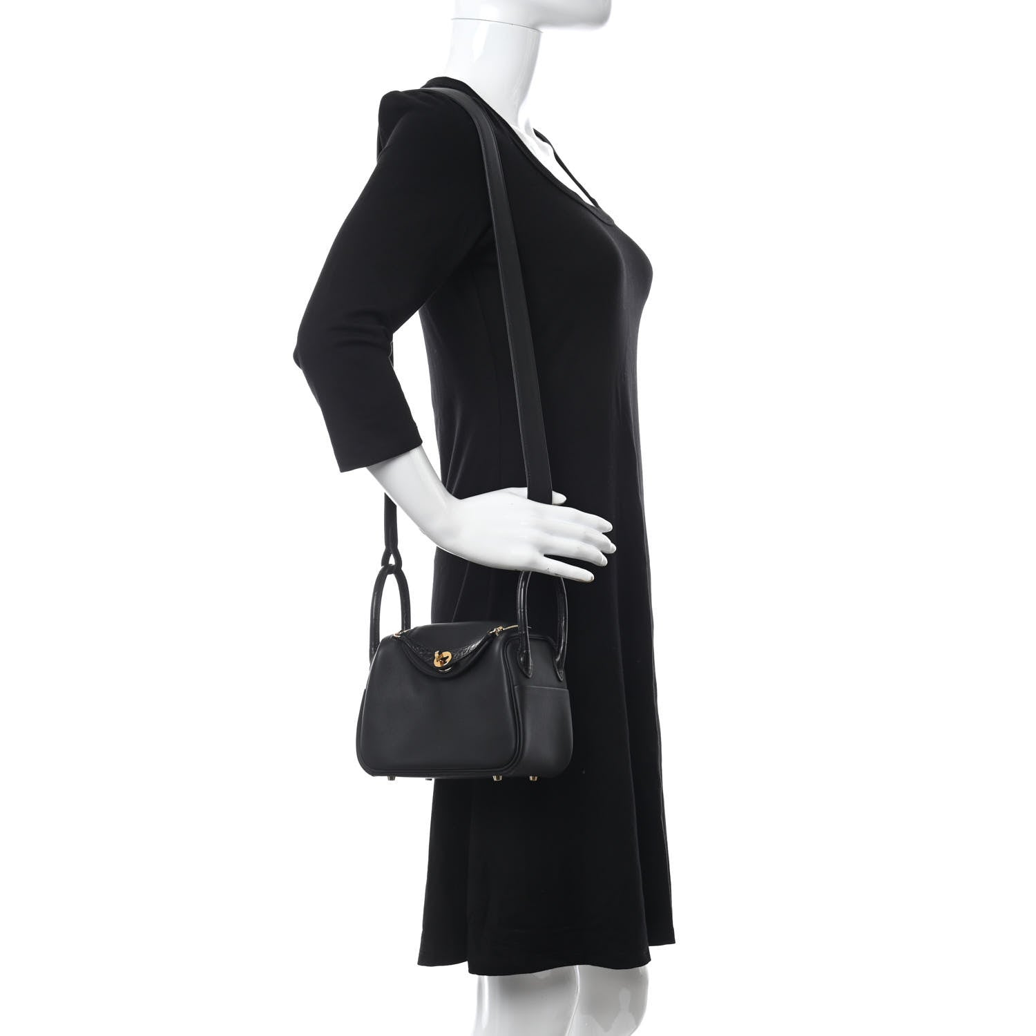 Hermes Swift Matte Alligator Mini Touch Lindy 20 Black 2 of 11