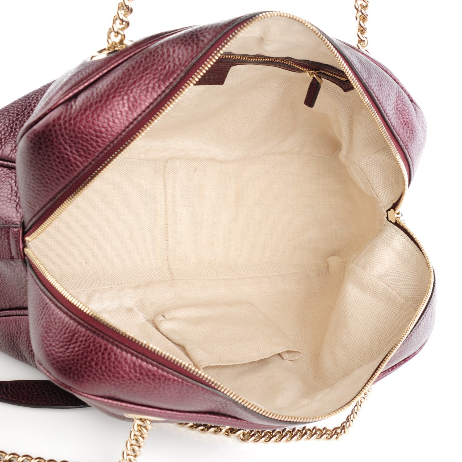 Gucci Metallic Cellarius Calfskin Medium Soho Bowler Classic Burgundy 5 of 7
