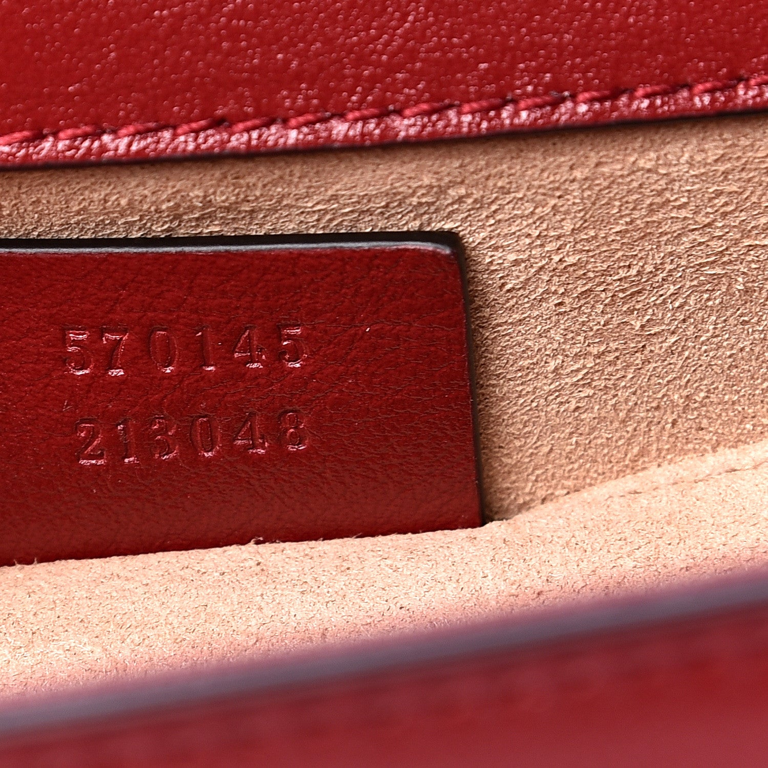 Gucci Textured Calfskin Web Rajah Slim Flap Shoulder Bag Romantic Cherry 6 of 9
