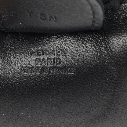 Hermes Milo Lambskin Grigri Rodeo Horse Bag Charm MM So Black 3 of 5