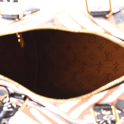 Louis Vuitton Monogram Giant Crafty Speedy Bandouliere 25 Creme Caramel 4 of 10