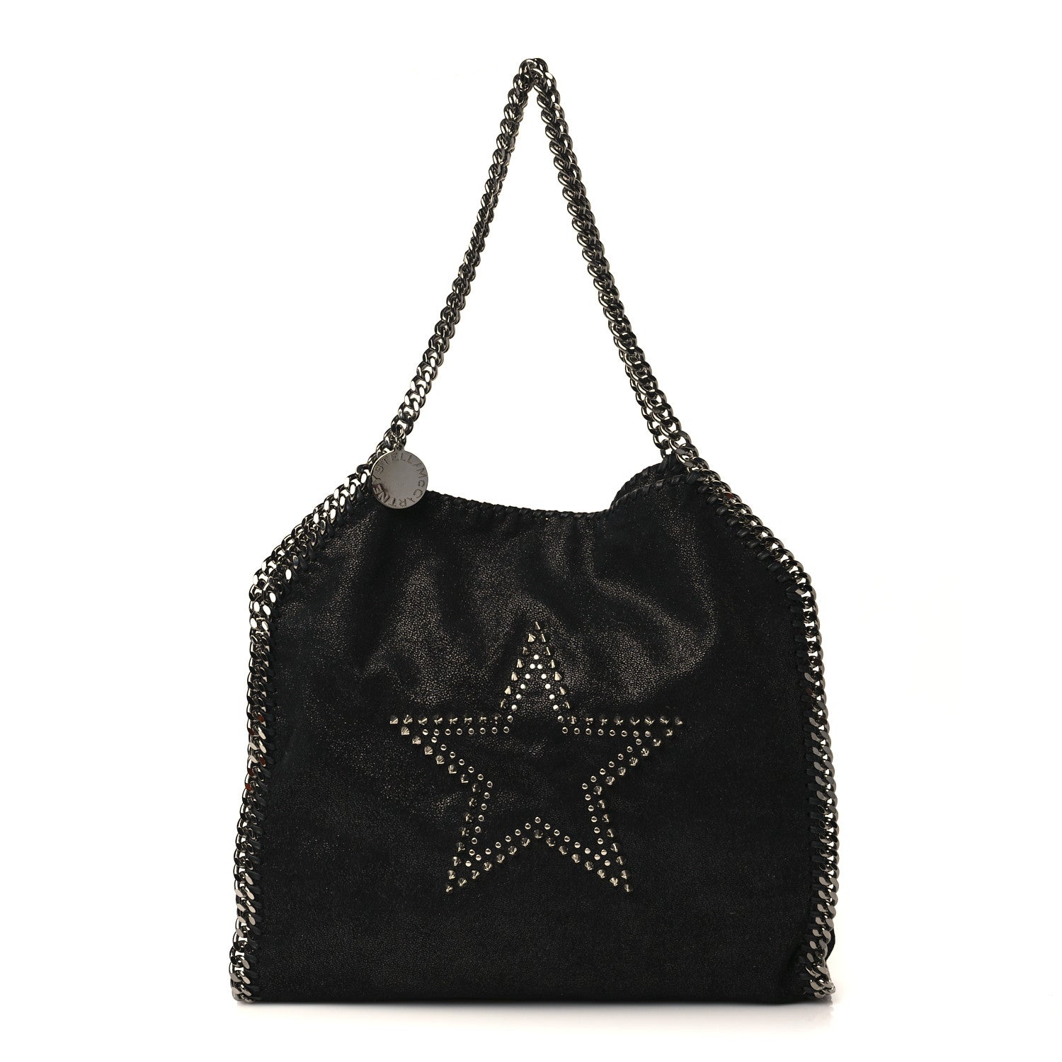 Stella McCartney Shaggy Deer Studded Small Star Falabella Tote Black 1 of 8