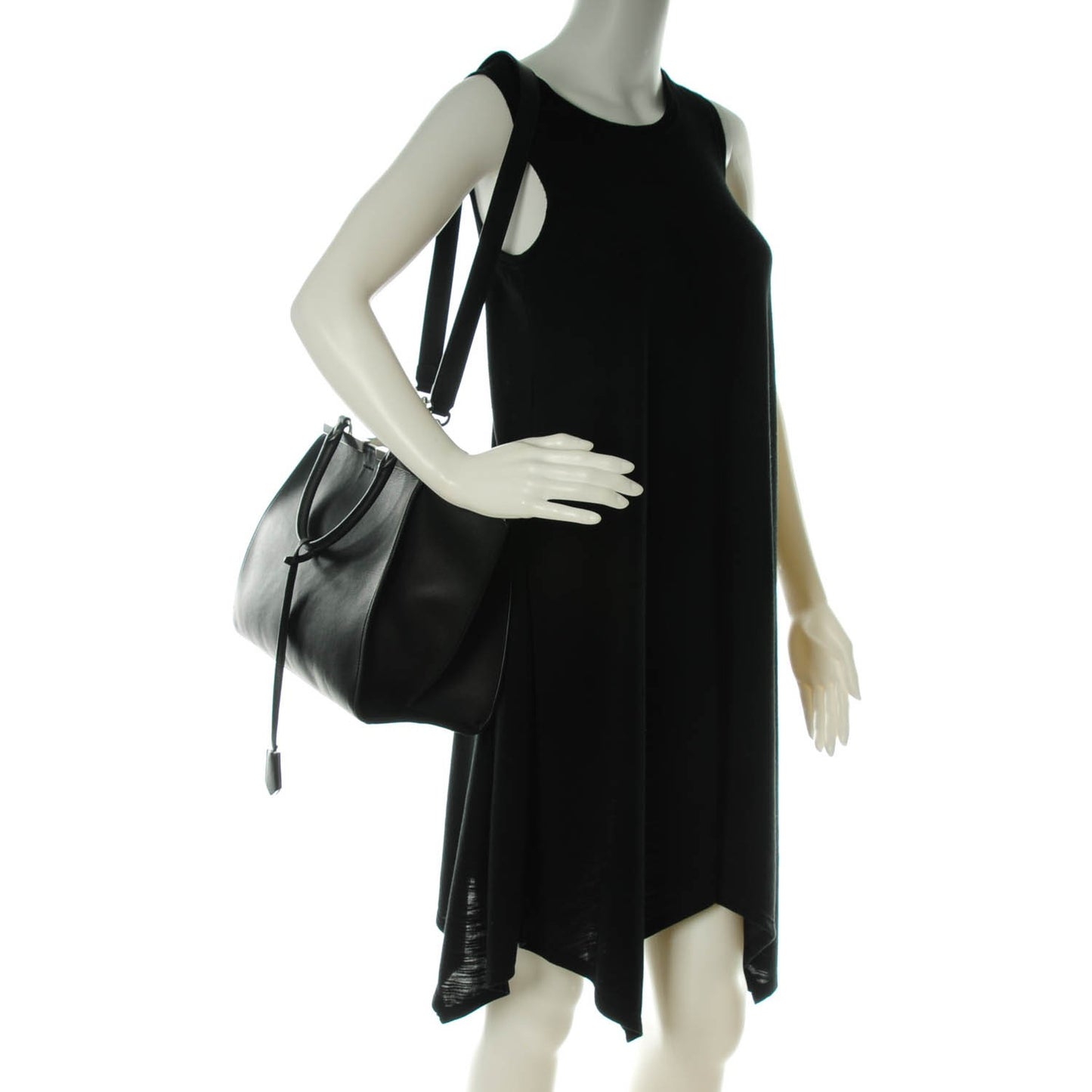 Vitello Dolce Shiny Nappa Petite 3Jours Tote Black