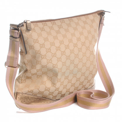 Gucci Monogram Calfskin Perforated Medium Flat Messenger Bag Pink 3 of 6