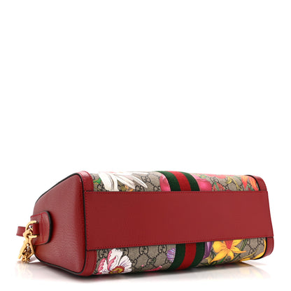 Gucci GG Supreme Monogram Flora Web Medium Ophidia Boston Red 4 of 12