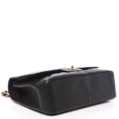Chanel Caviar Quilted Jumbo Double Flap Black 3 of 10