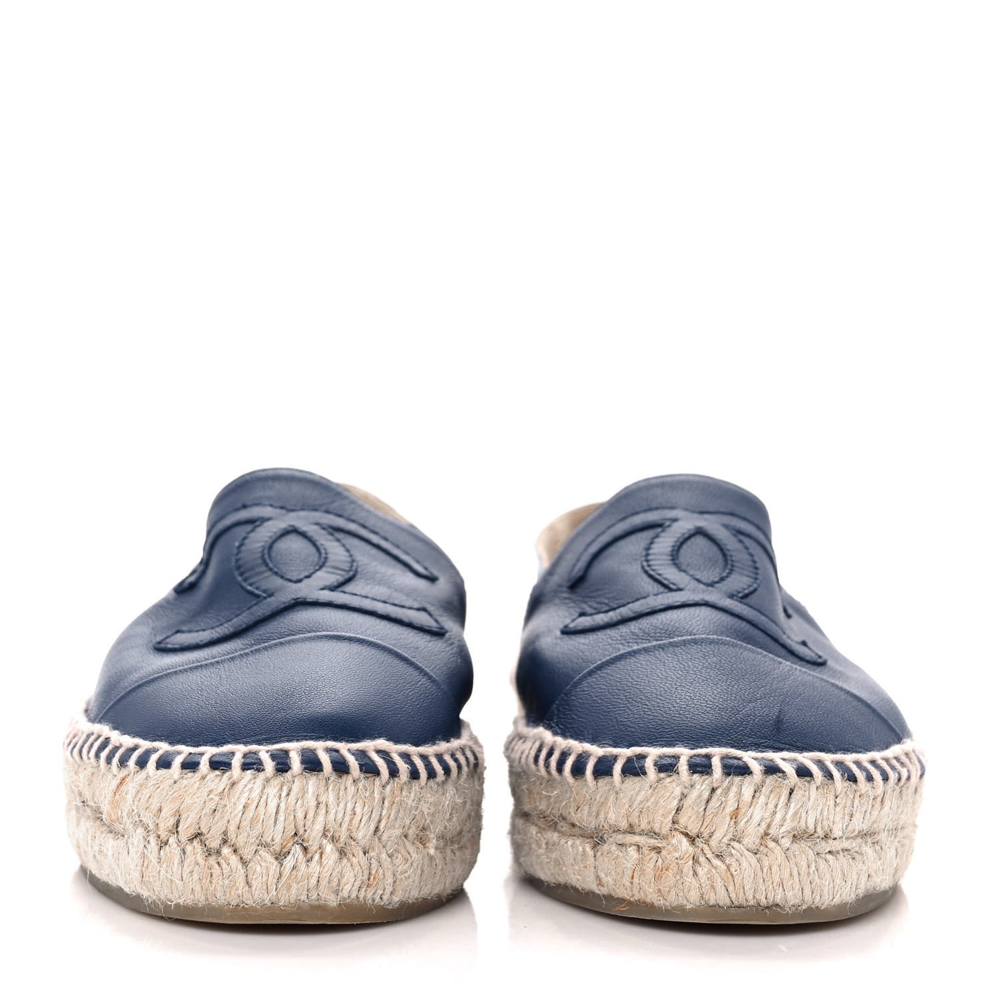 Lambskin CC Espadrilles 36 Dark Navy