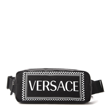 Versace Nylon Logo Two Tone Belt Bag Black 1 of 9
