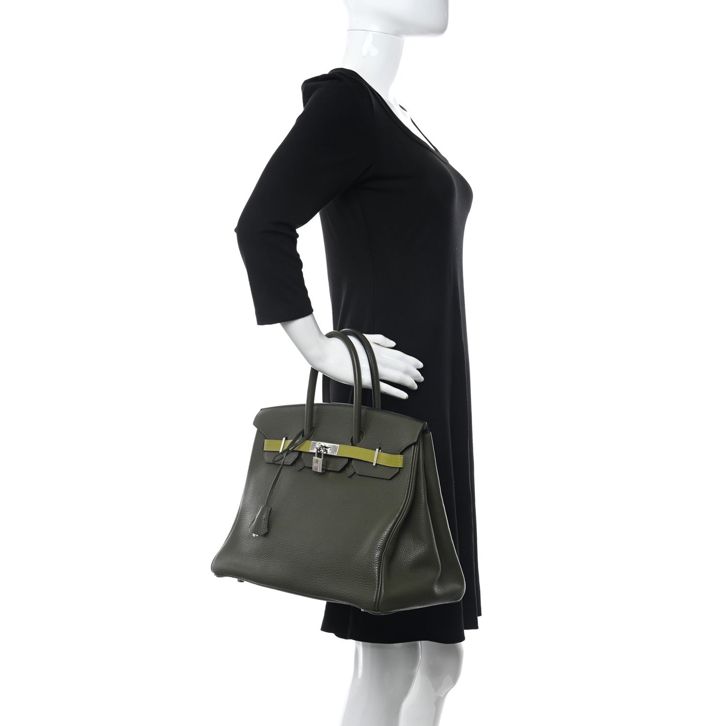 Togo Chevre Mysore Bi-Color Birkin 35 Vert Veronese Vert Anis