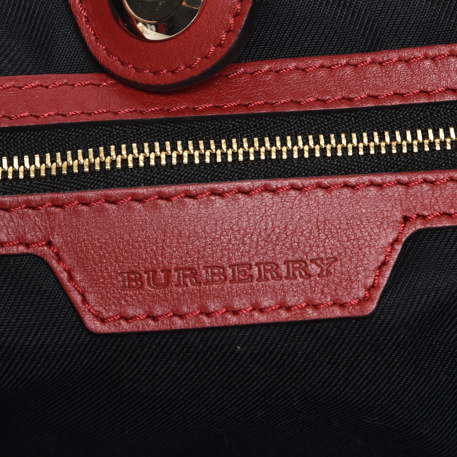 Burberry Horseferry Check Small Canterbury Tote Honey Parade Red 6 of 9