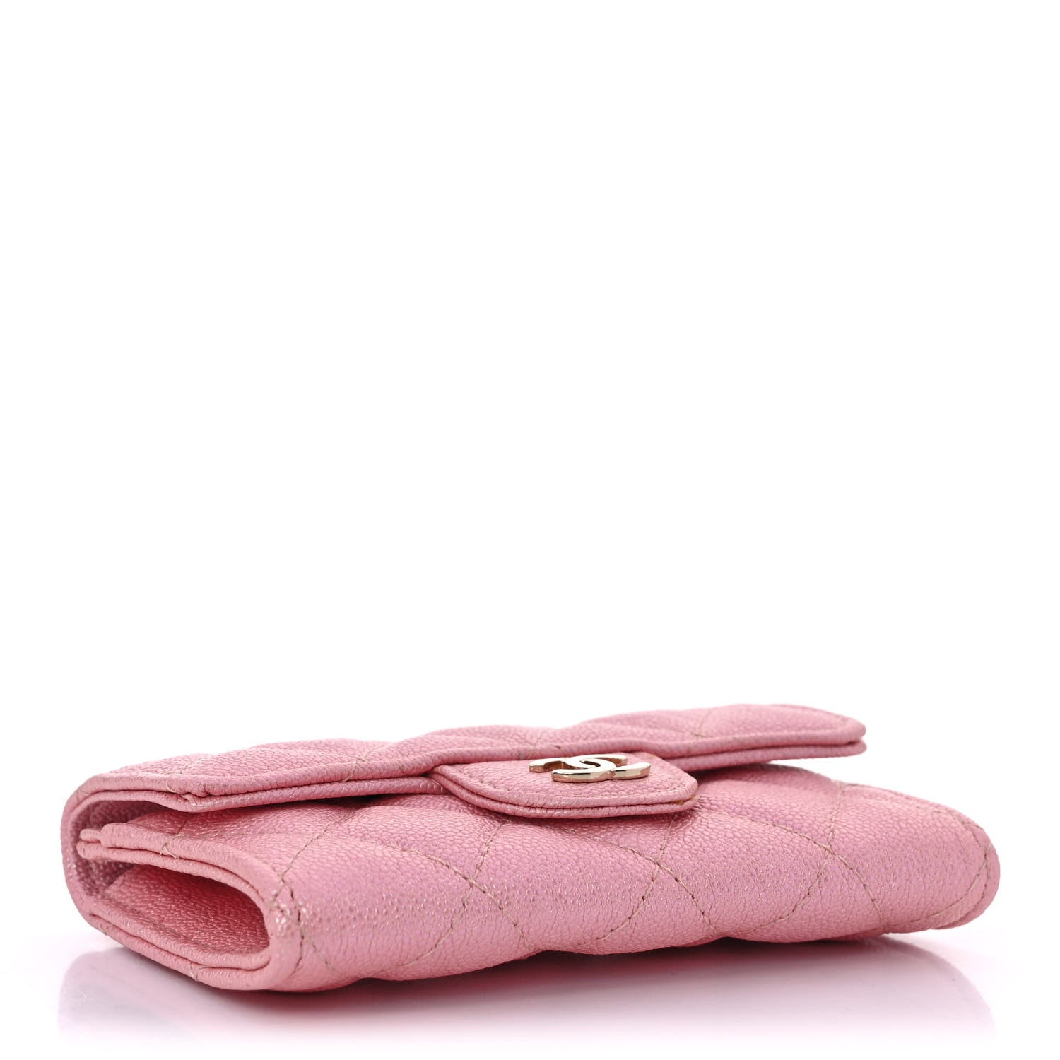 Chanel Iridescent Caviar Quilted Flap Card Holder Rose Pink 4 of 11