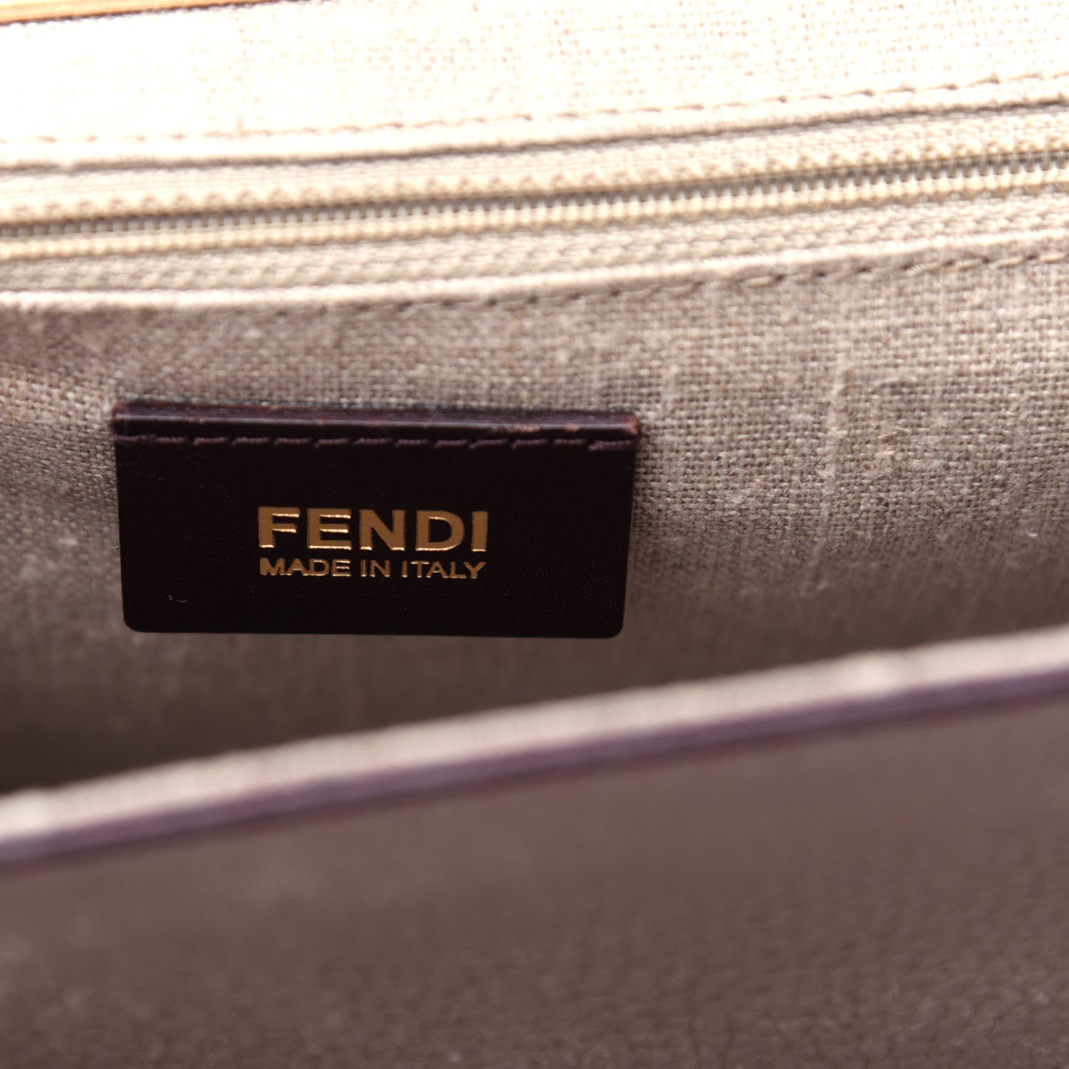 Fendi Cuoio Silvana Bag Beige Deep Berry Blue 6 of 11