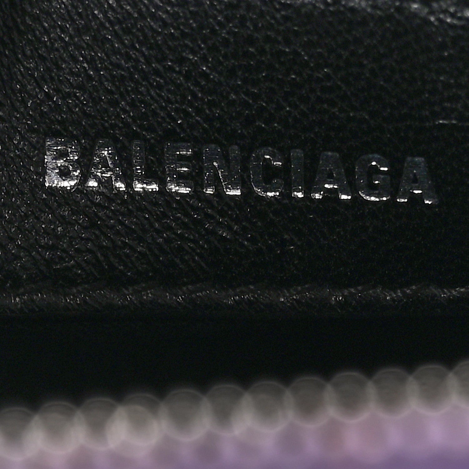 Balenciaga Shiny Calfskin Logo Crocodile Embossed XXS Ville Top Handle Bag Lilac White 6 of 10