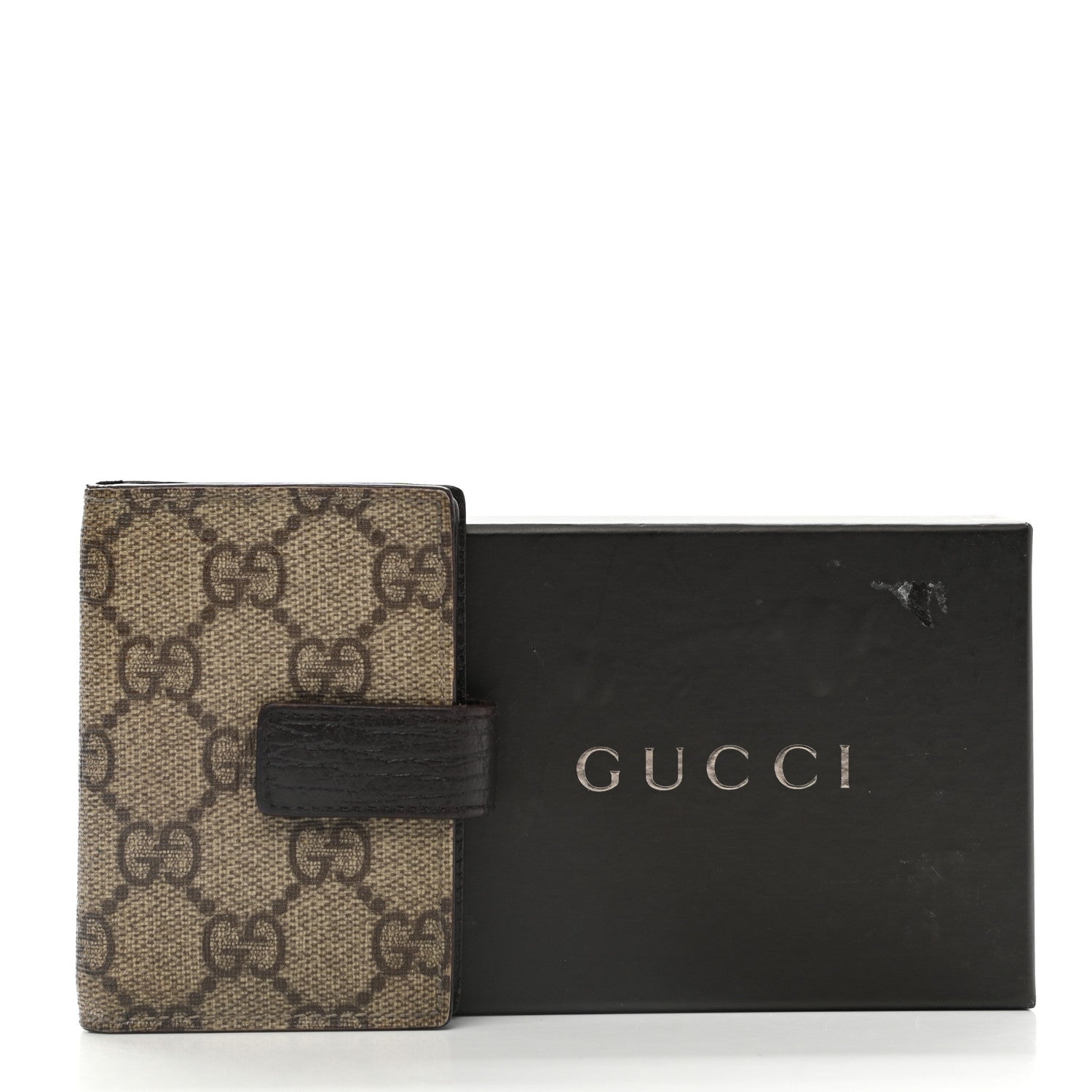 Gucci Monogram GG Plus Avel Card Holder Wallet Beige Ebony Cocoa 14 of 14