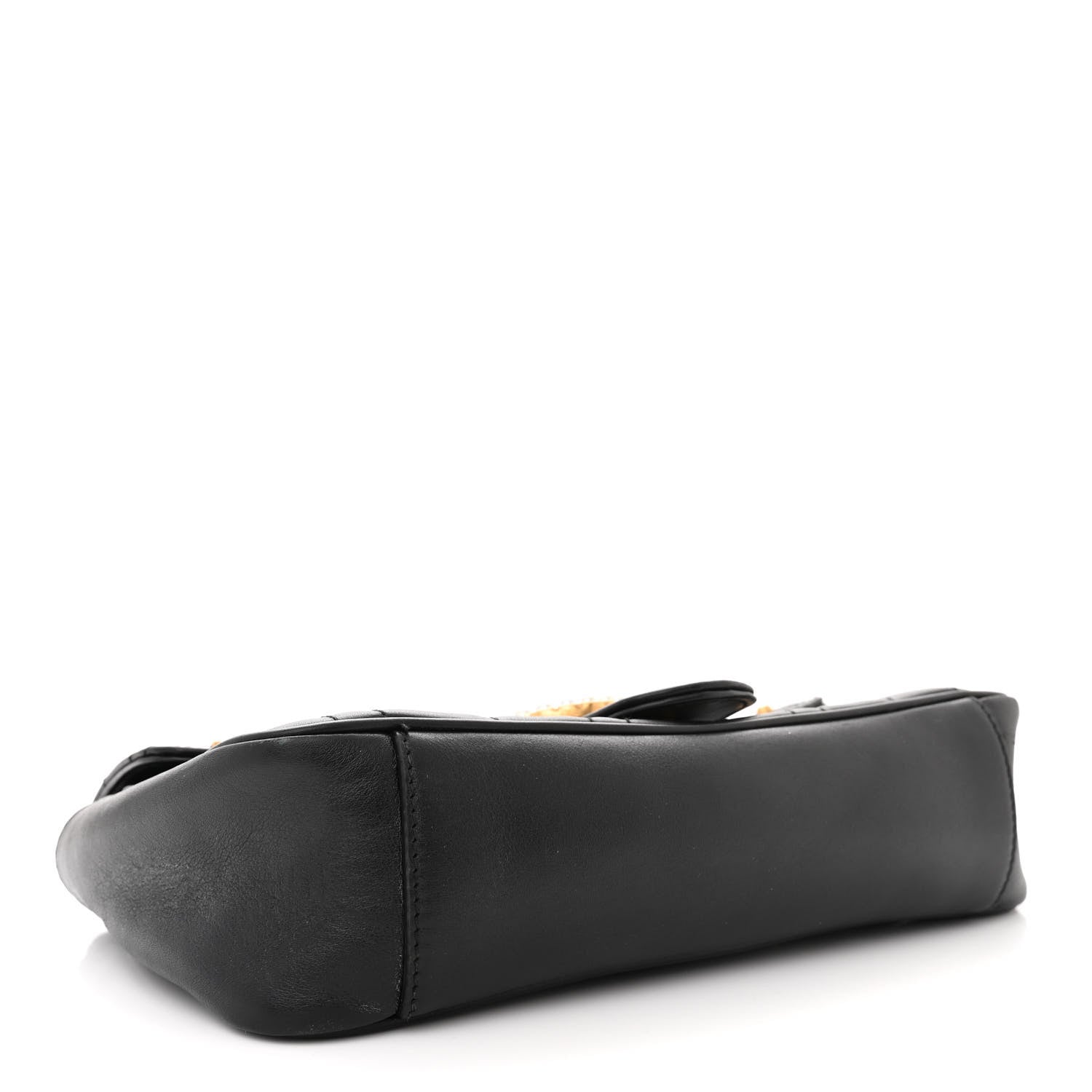 Gucci Calfskin Matelasse Studded Small Pearly GG Marmont Shoulder Bag Black 4 of 13