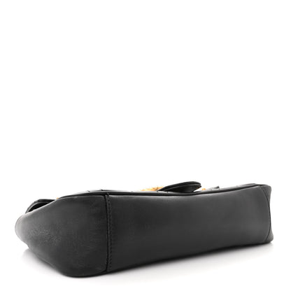 Gucci Calfskin Matelasse Studded Small Pearly GG Marmont Shoulder Bag Black 4 of 13