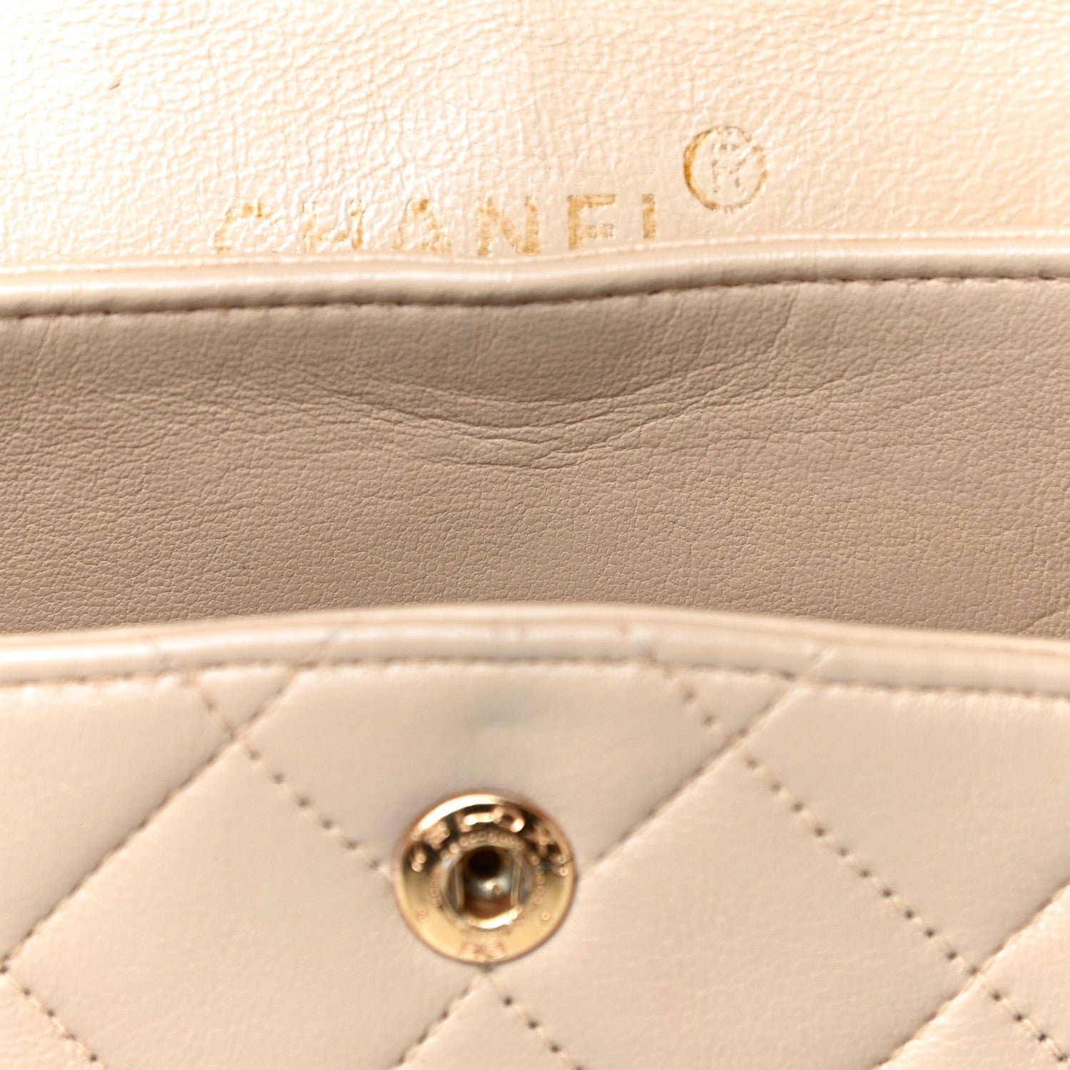 Chanel Lambskin Quilted Small Double Flap Beige 22 of 47