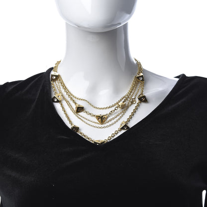 Louis Vuitton Trunkies Strass Necklace Gold 2 of 5