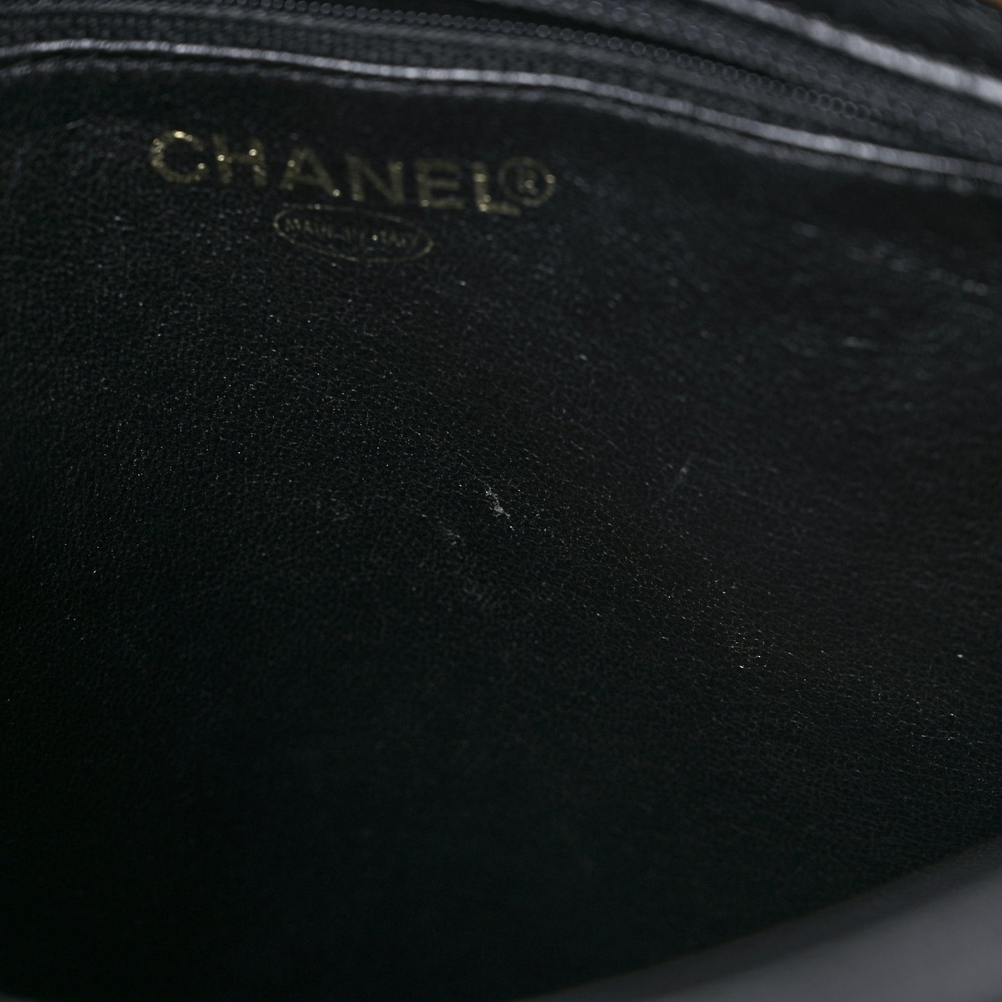 Caviar Quilted Medallion Tote Black